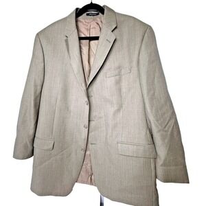 Calvin Klein‎ Blazer Men's 34 Gray Two-Button Jacket Quiet Money Vintage 90s